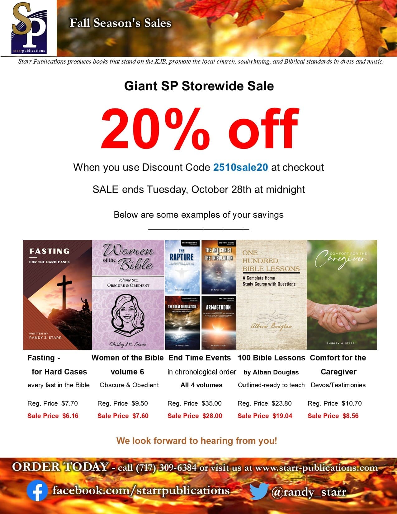 2510 SP Fall Sale -20% off with coupon